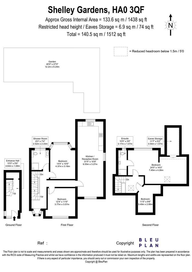 First Floor, 17, Shelley Gardens, North Wembley floorplan