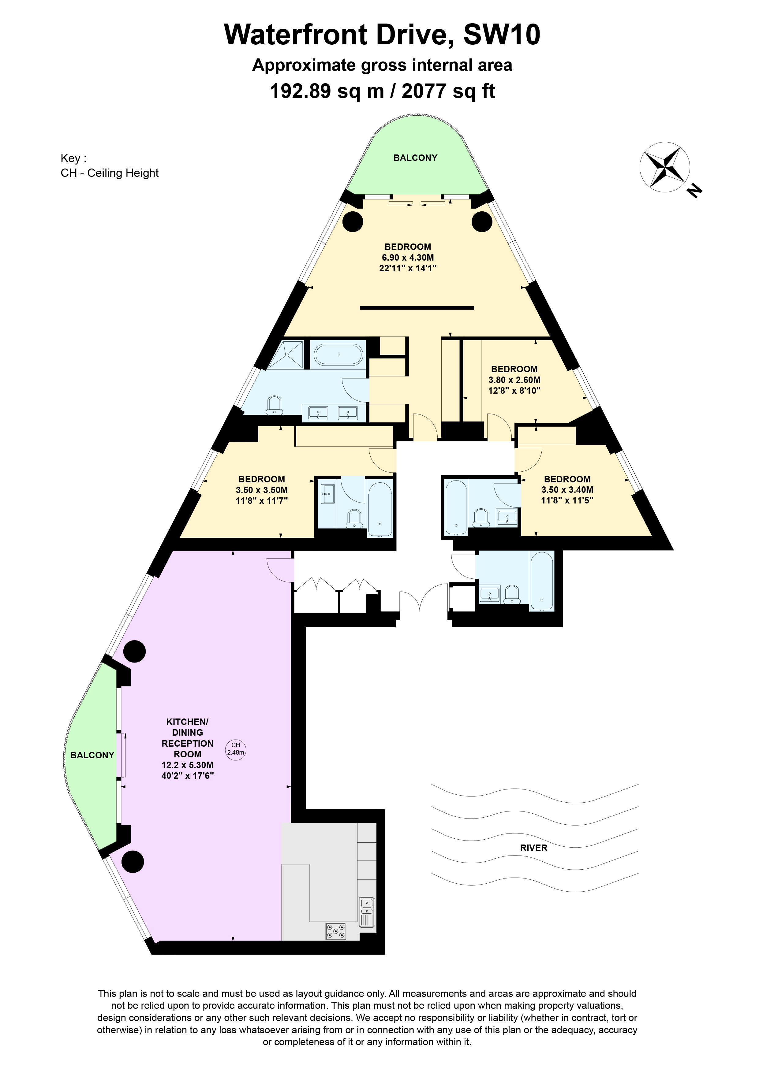 14.2,, Tower West, Chelsea floorplan