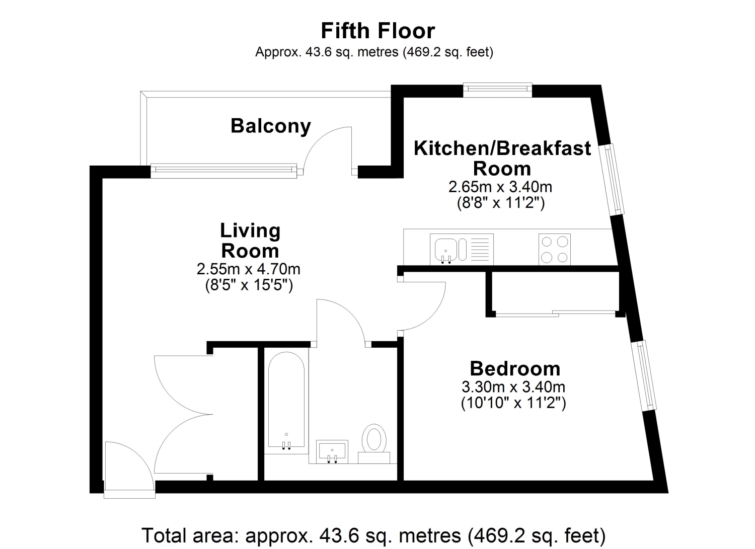 Flat 18, Gem House, Station Road, Egham floorplan