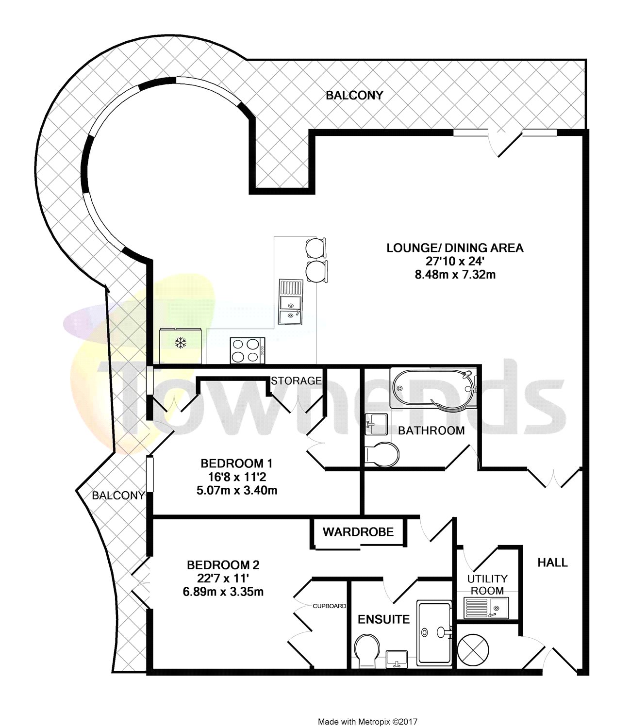 2 Bedrooms Flat to rent in Clarence Street, Staines Upon Thames, Middlesex TW18