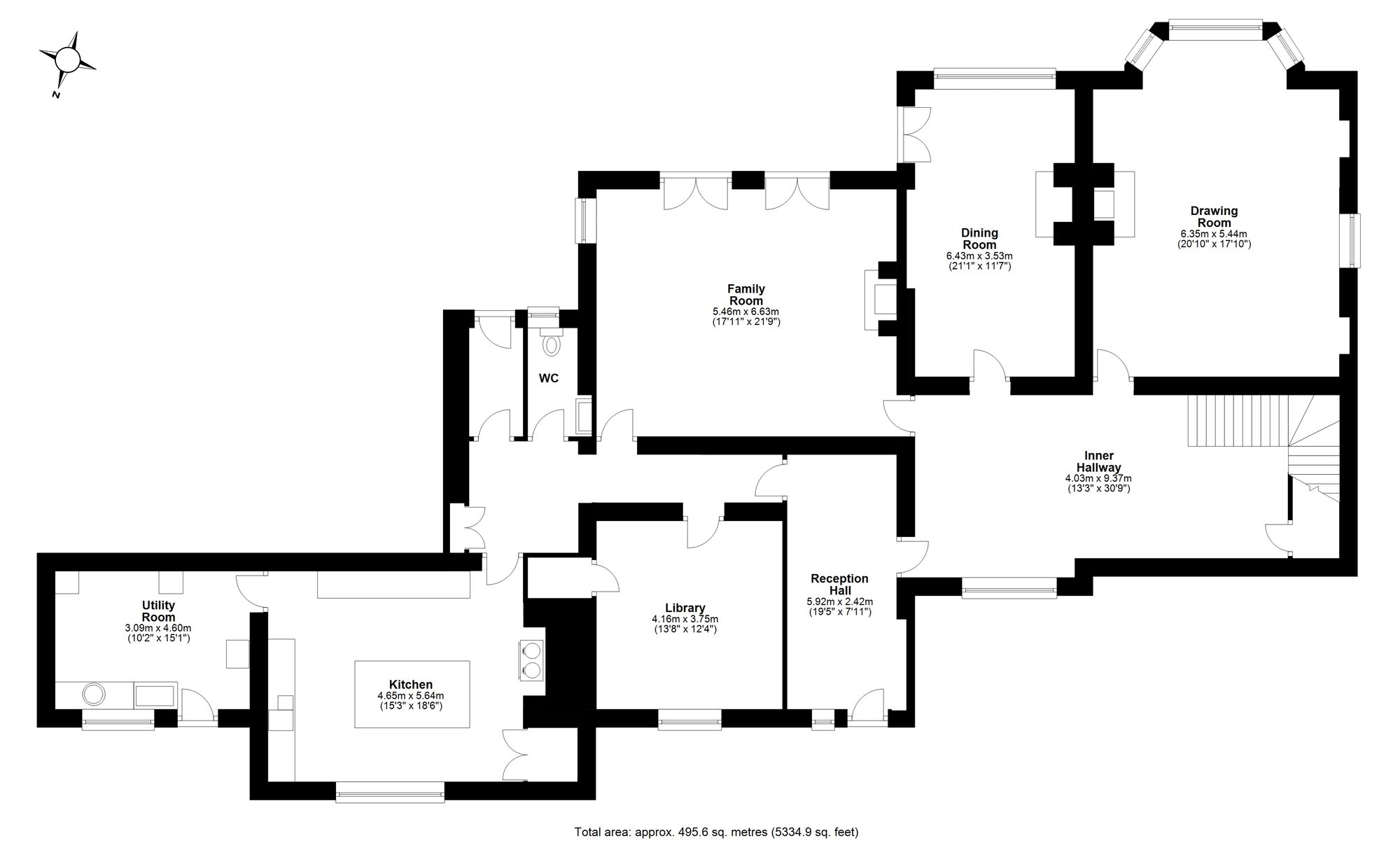 Blindburn Hall, Hexham floorplan