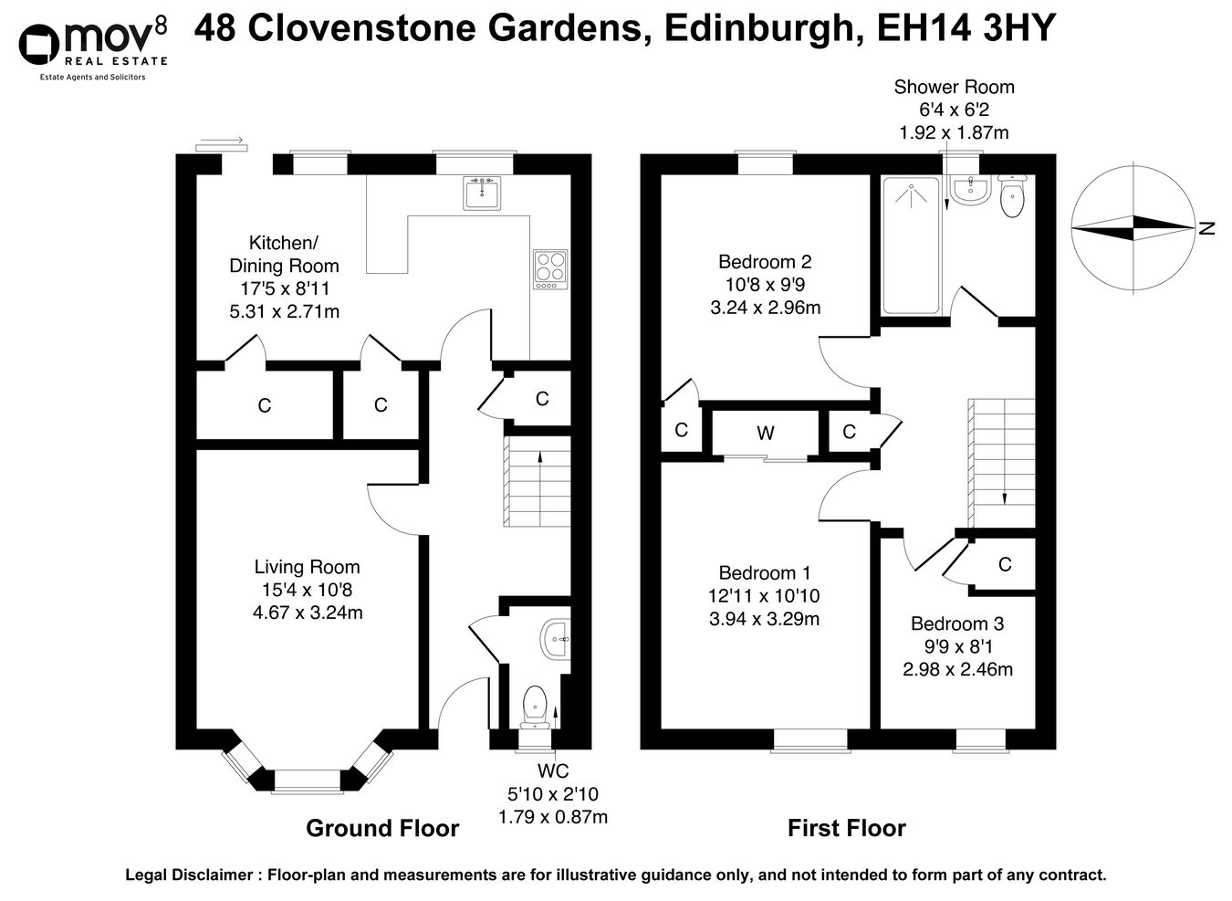 48, Clovenstone Gardens, Edinburgh floorplan