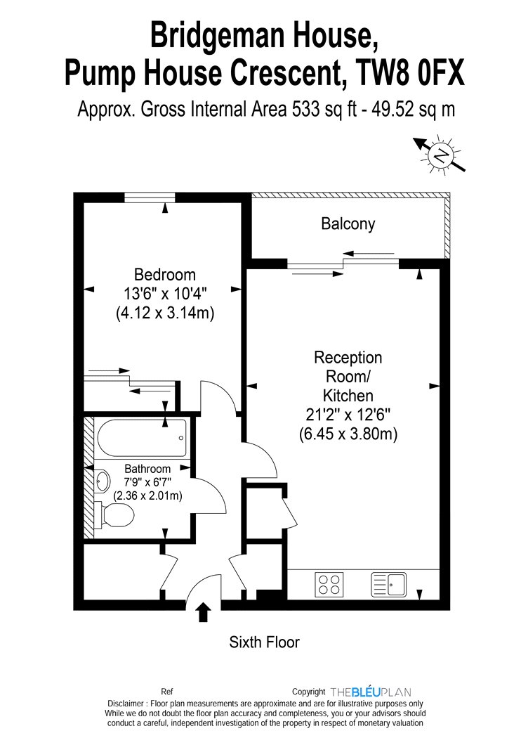 1 Bedrooms Flat for sale in Bridgeman House, Pump House Crescent, London TW8