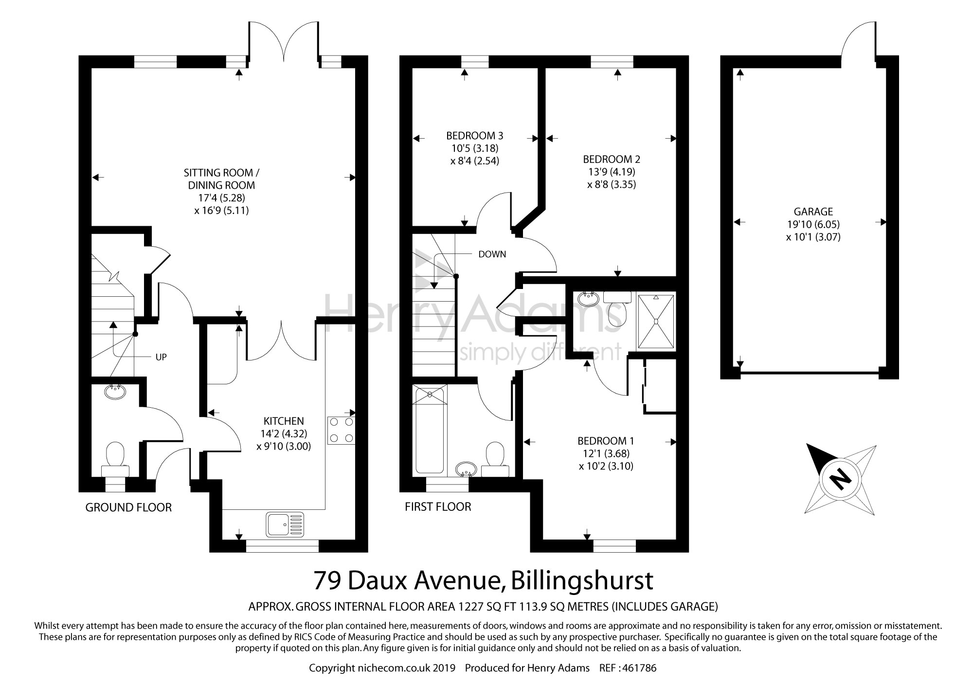 3 Bedrooms Terraced house for sale in Daux Avenue, Billingshurst RH14