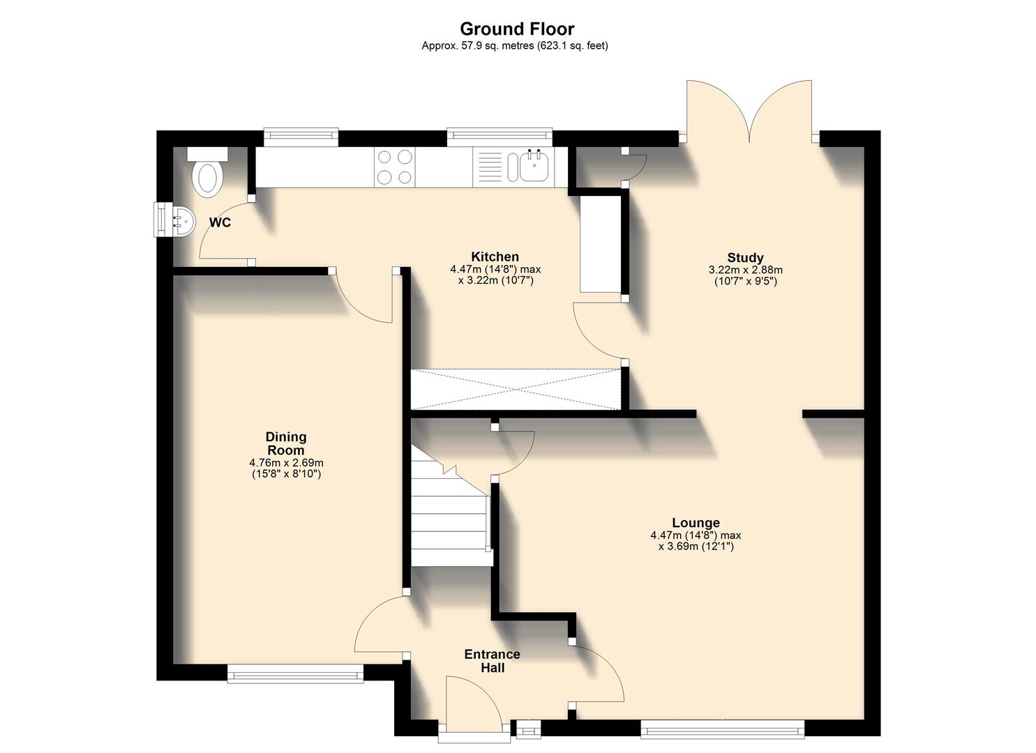 12, New Wood Close, Plymouth floorplan