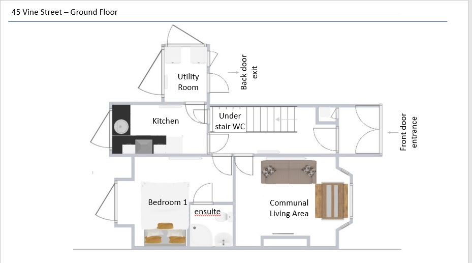 Room 1, 45, Vine Street, Wigan floorplan