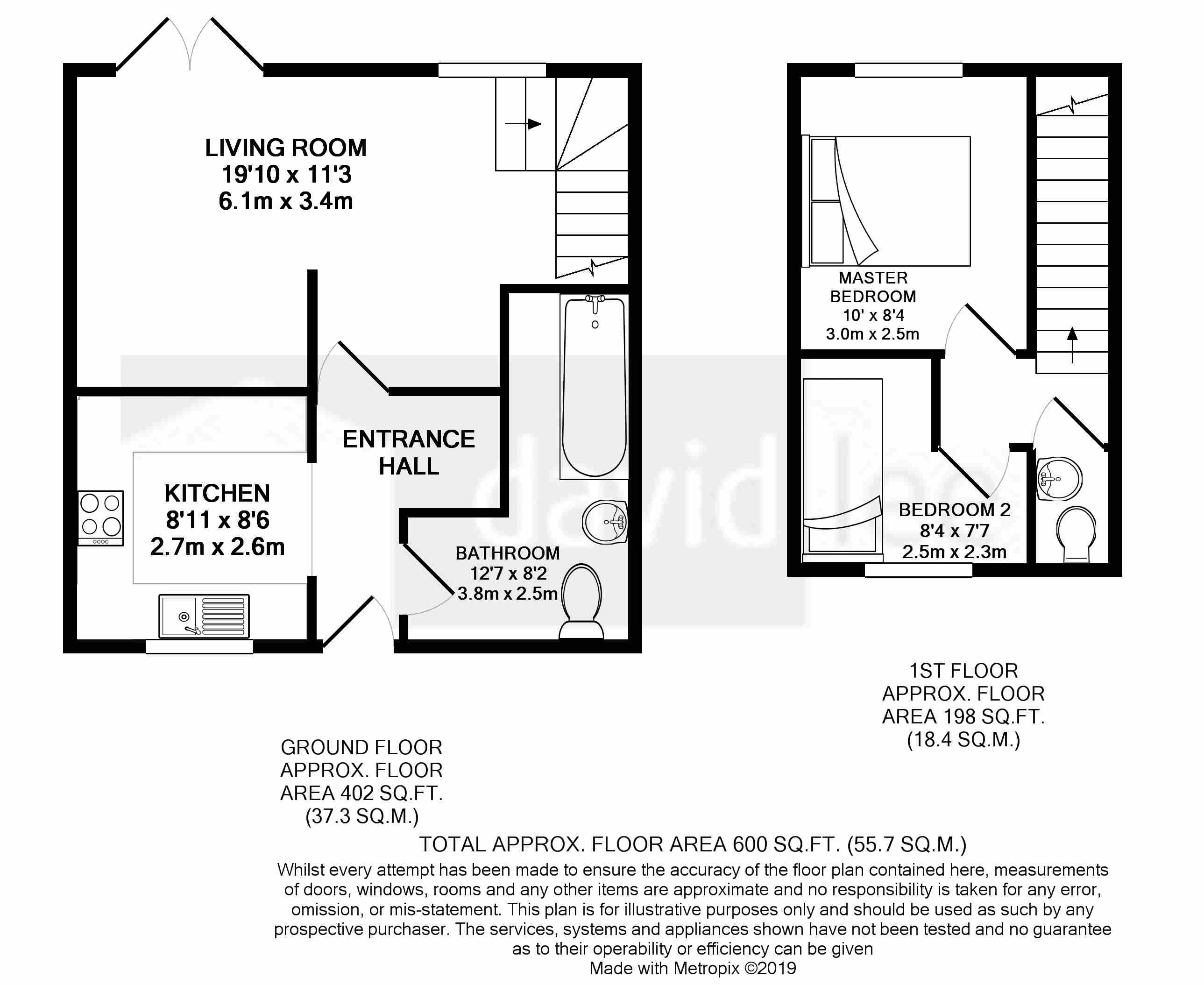 2 Bedrooms Semi-detached house to rent in South Street, Bishop's Stortford CM23
