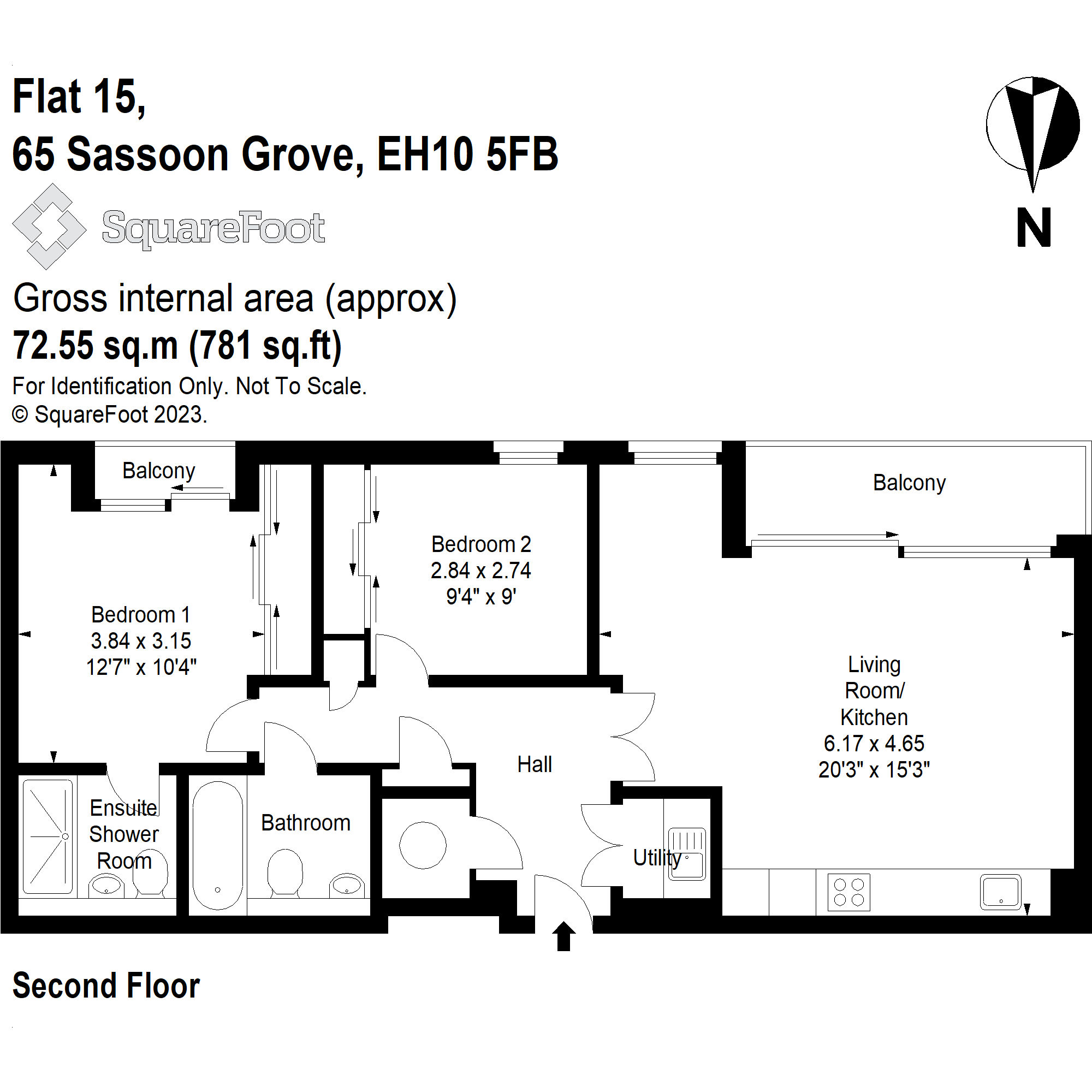 Flat 15, 65 Sassoon Grove, Craighouse, Edinburgh EH10, 2 bedroom flat for sale 64587910