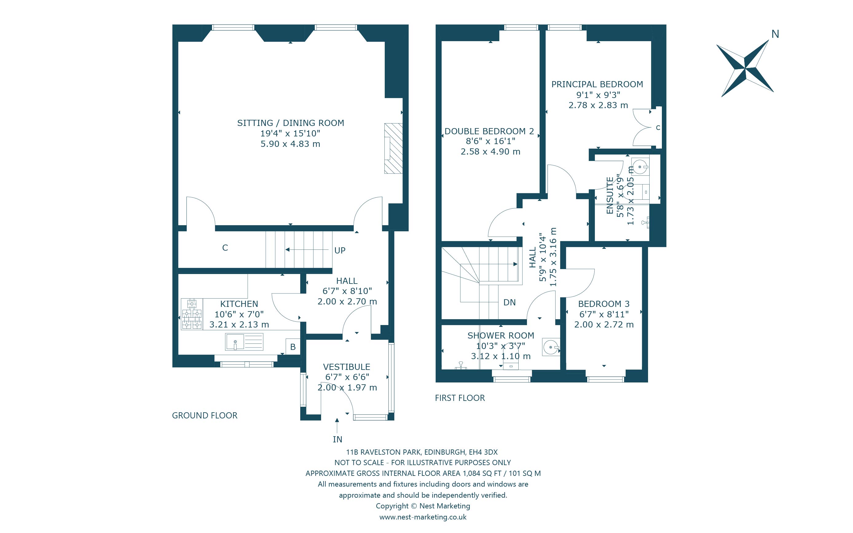 11B, Ravelston Park, Edinburgh floorplan