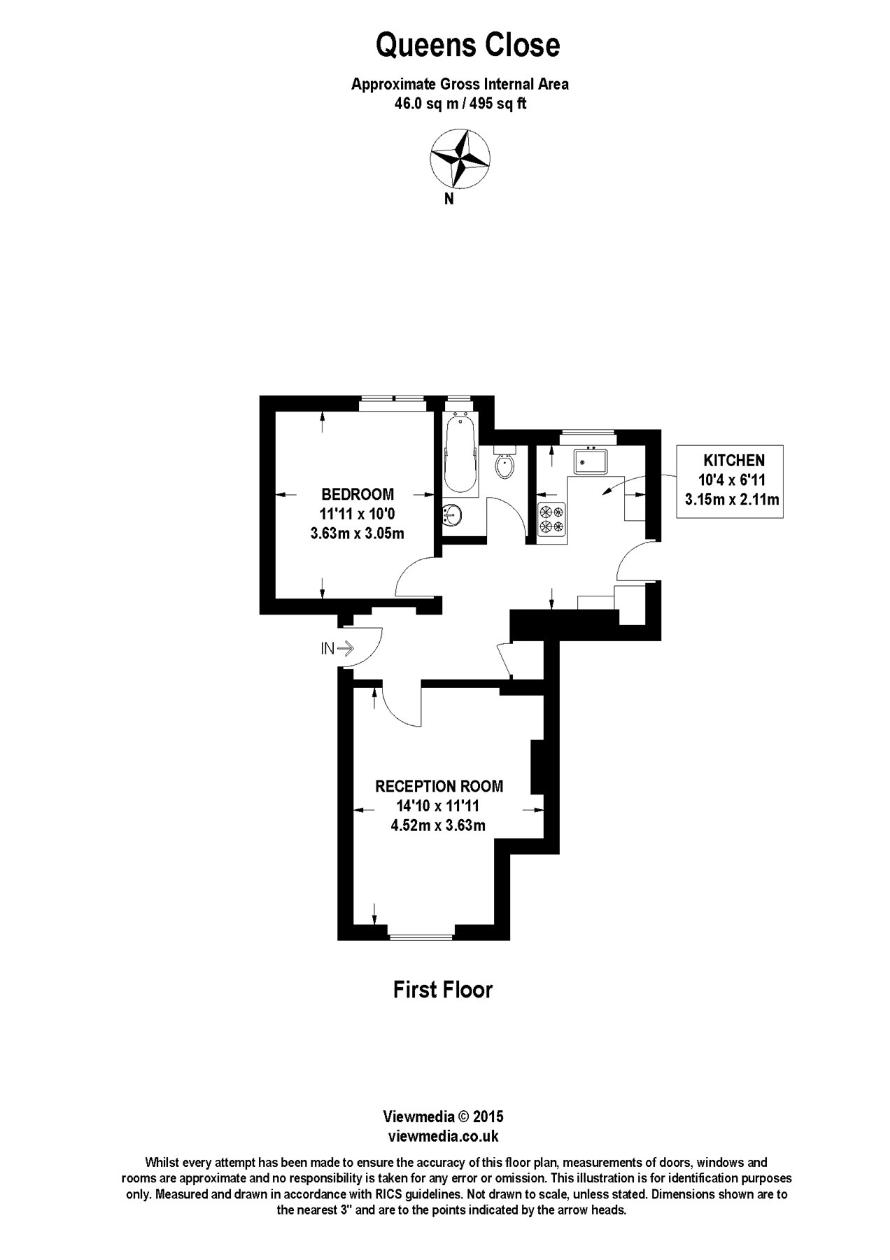 13, Queens Close, Esher floorplan