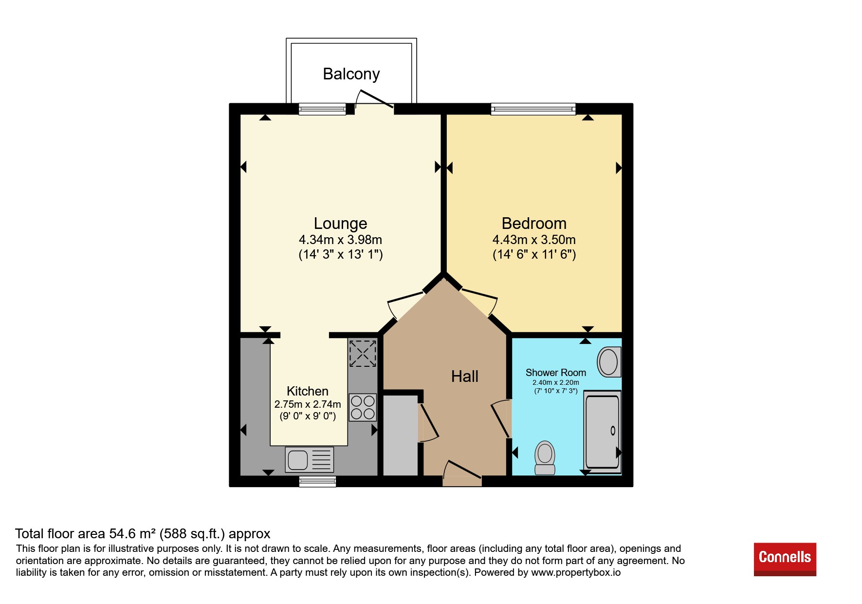 150, Queensway Court, Queensway, Leamington Spa floorplan