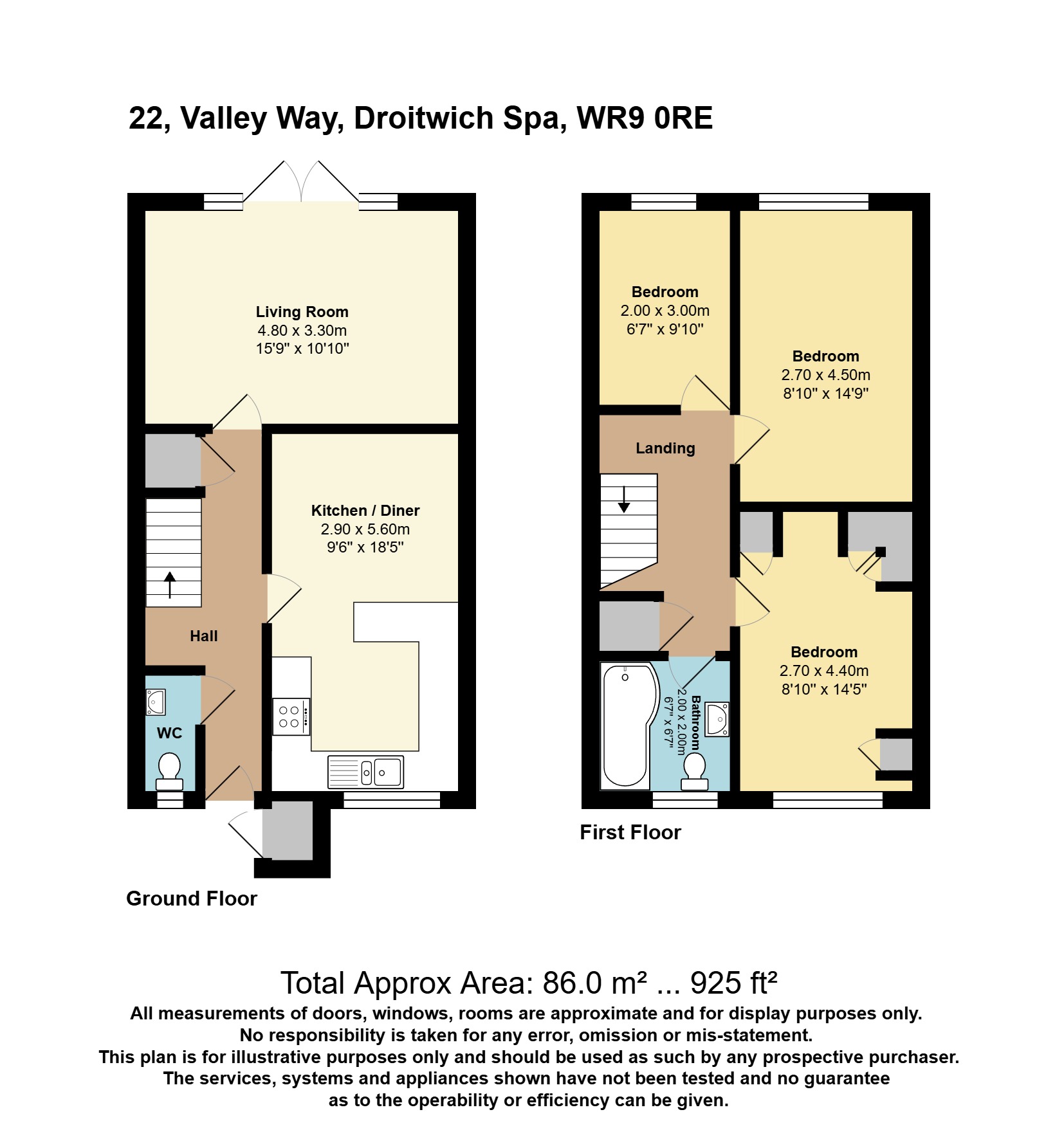 22, Valley Way, Worcestershire floorplan