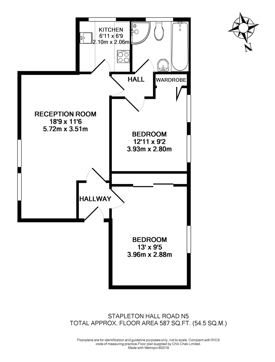 2 Bedrooms Flat for sale in Stapleton Hall Road, Stroud Green, London N4