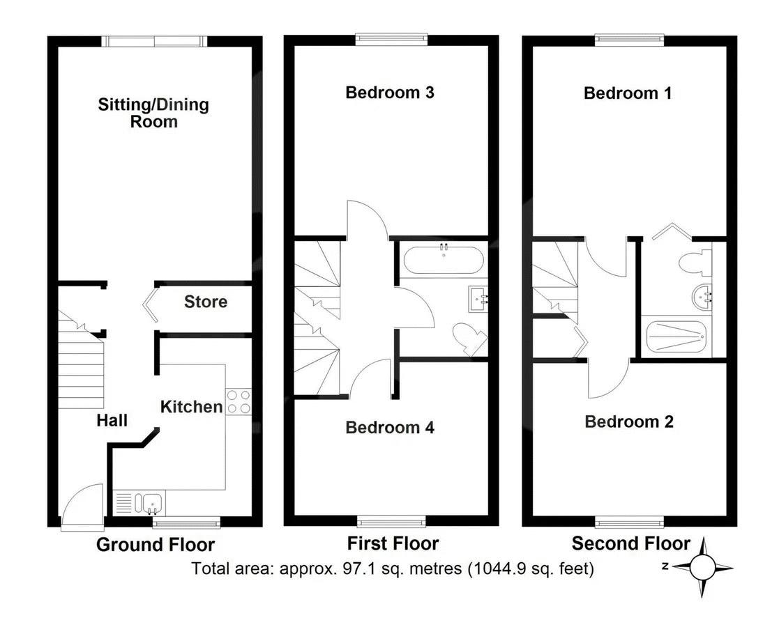 41, Water Lane, Exeter floorplan