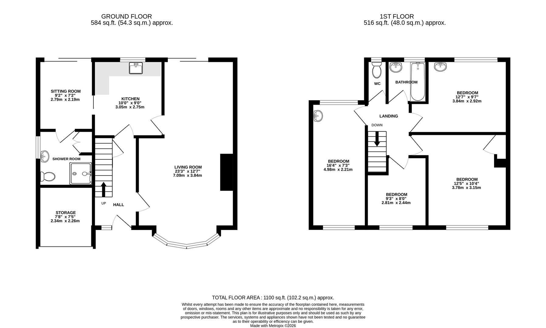 16, Crane Park Road, Whitton floorplan