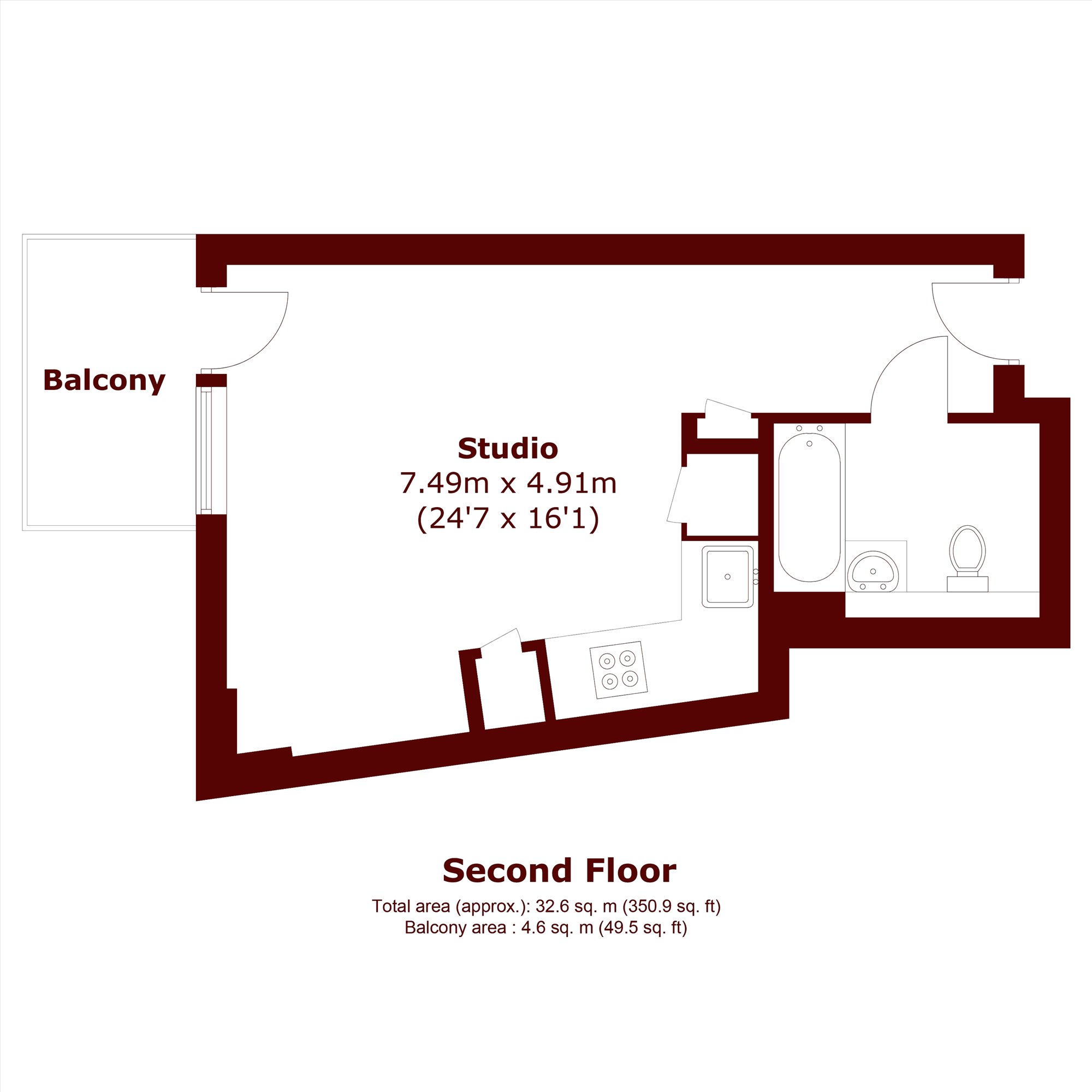 204 Hudson Building, 1, Deals Gateway, London floorplan
