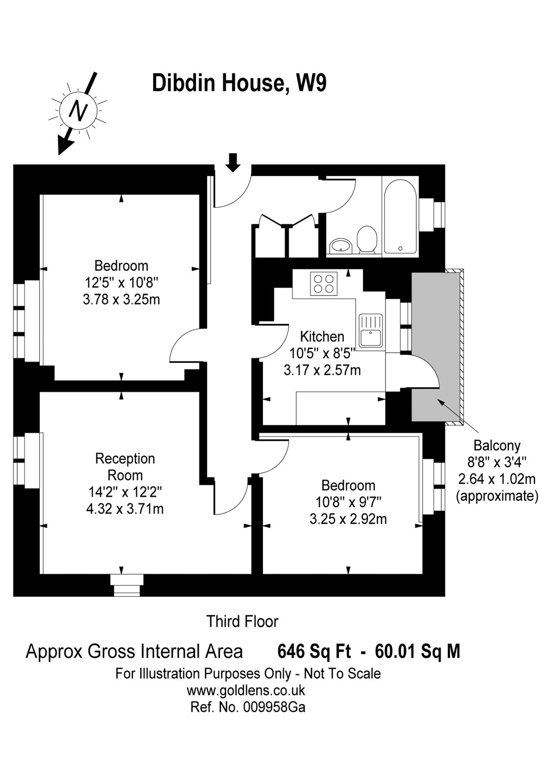 2 Bedrooms Flat to rent in Dibdin House, Maida Vale, London W9