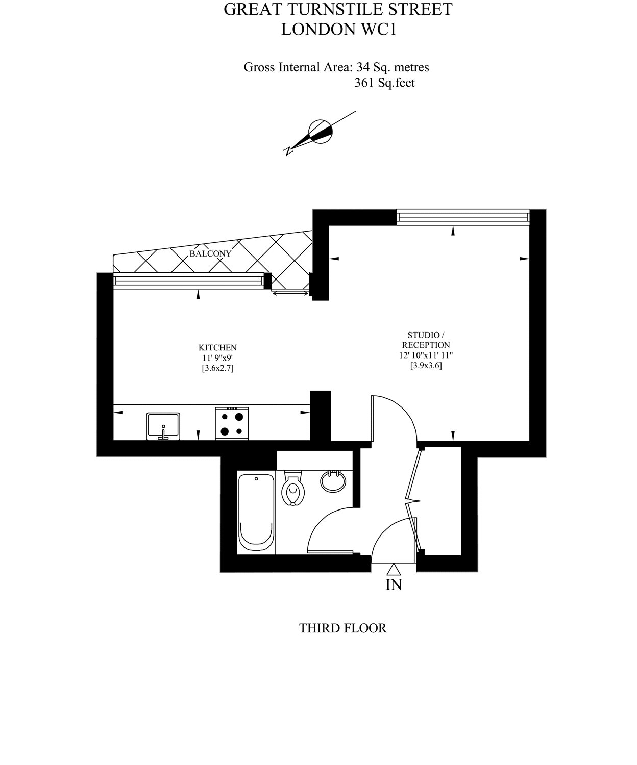 0 Bedrooms Studio to rent in Great Turnstile, Holborn WC1V
