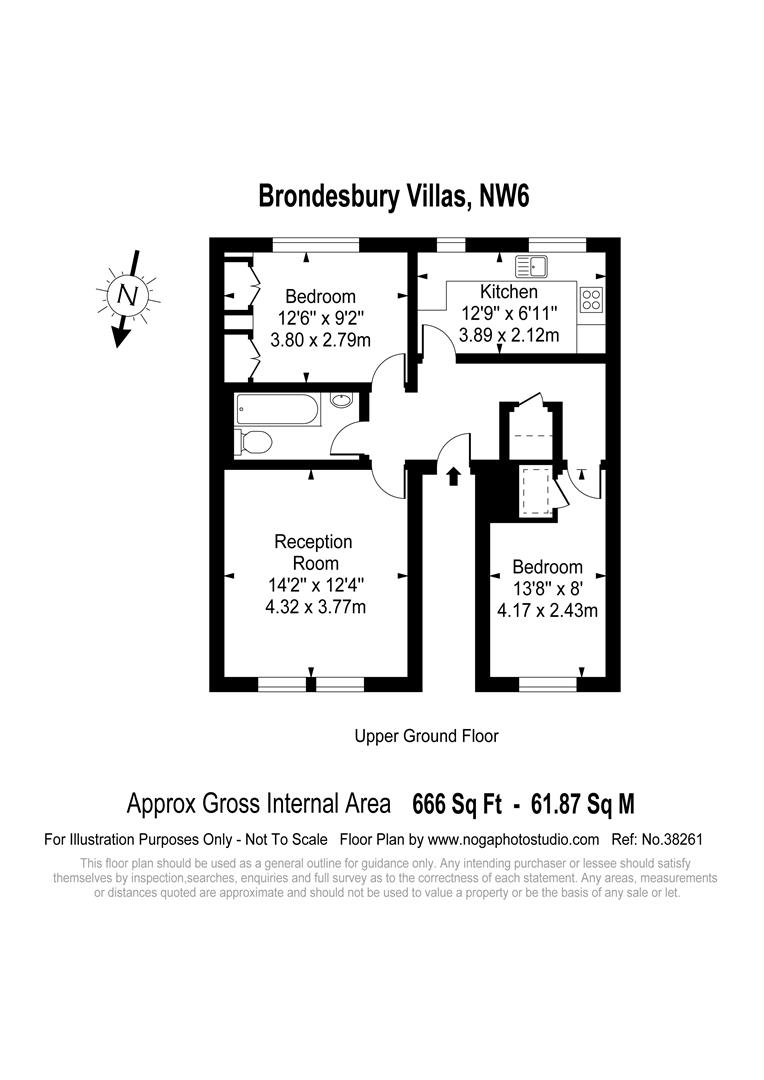 2 Bedrooms Flat to rent in Brondesbury Villas, London NW6