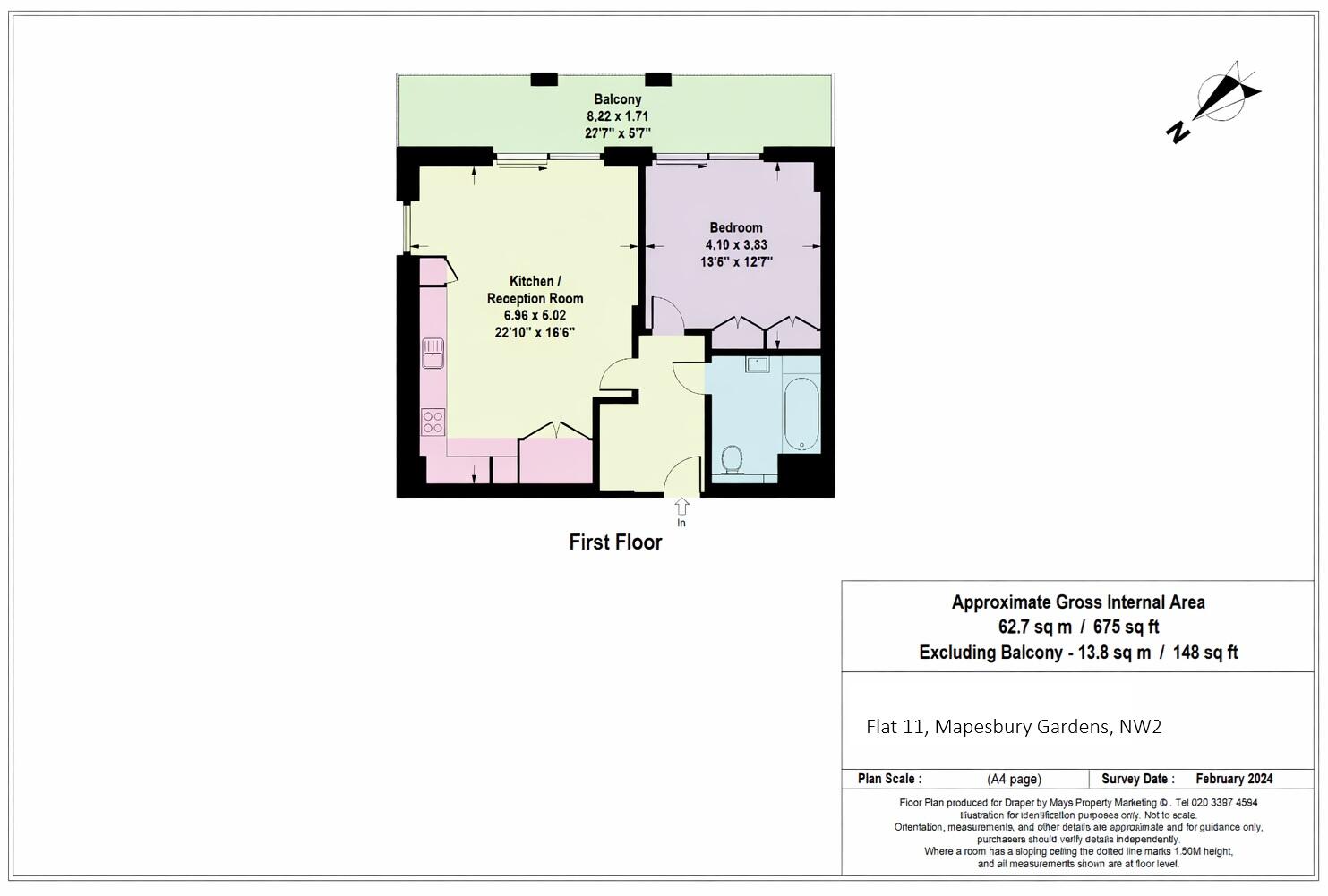 Flat 11,, Mapesbury Gardens, London floorplan