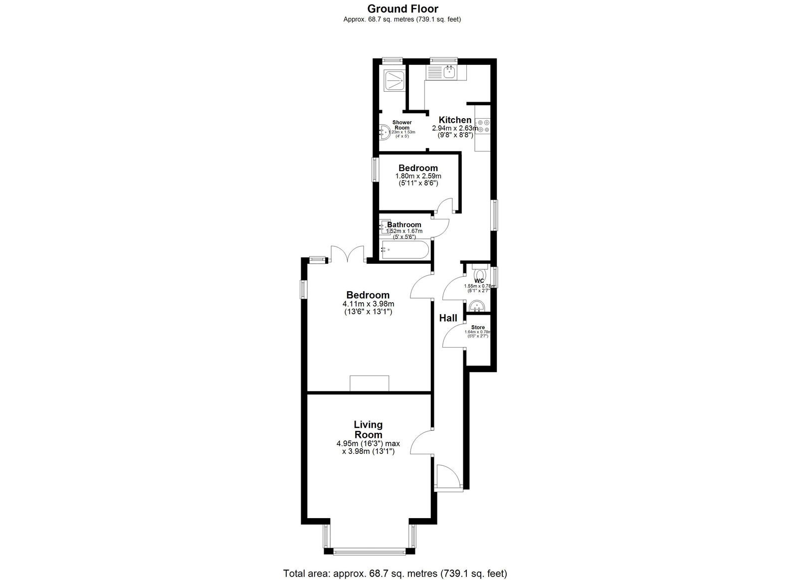 8, Frederica Road, Bournemouth floorplan