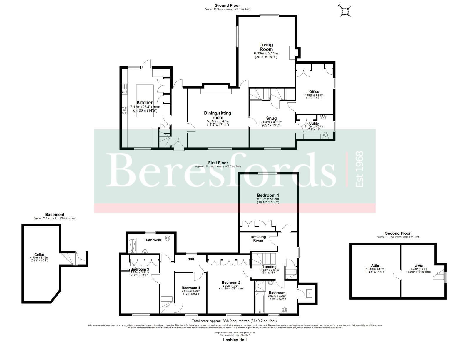 Lashley Hall, Stebbing, Essex floorplan