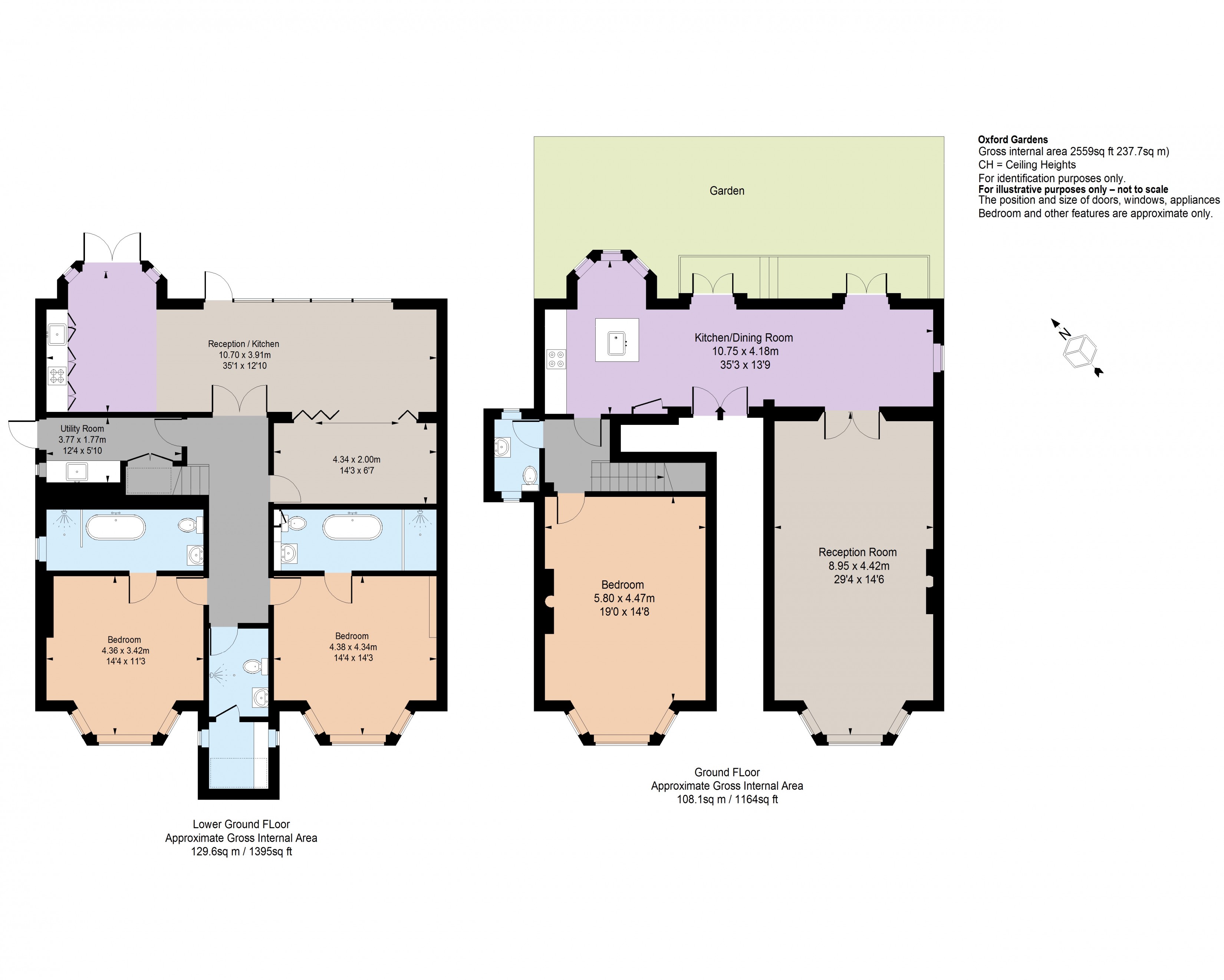 Flat A, 67, Oxford Gardens, London floorplan