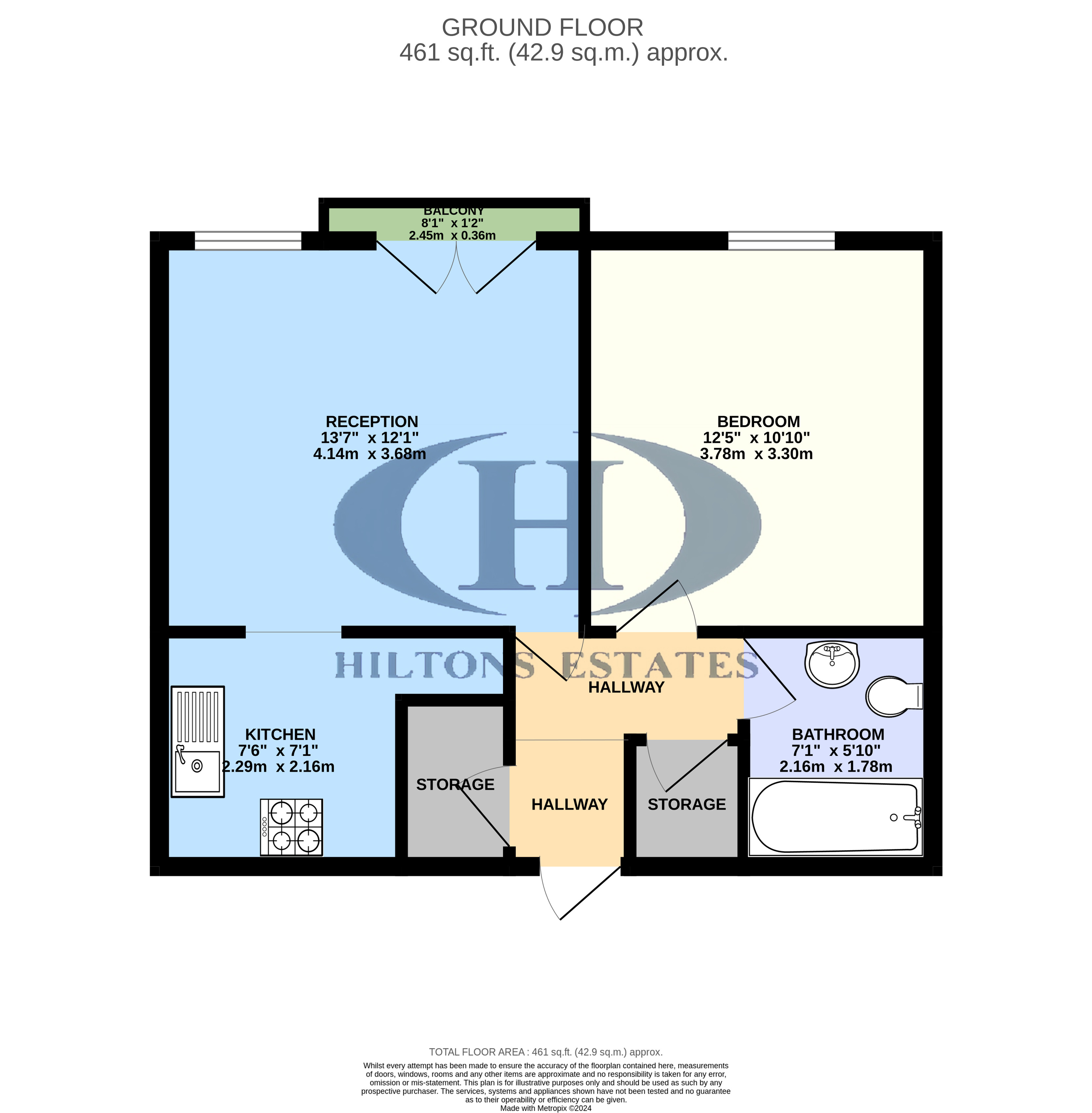 Flat 21 Madison Heights, 17-27, High Street, Hounslow floorplan