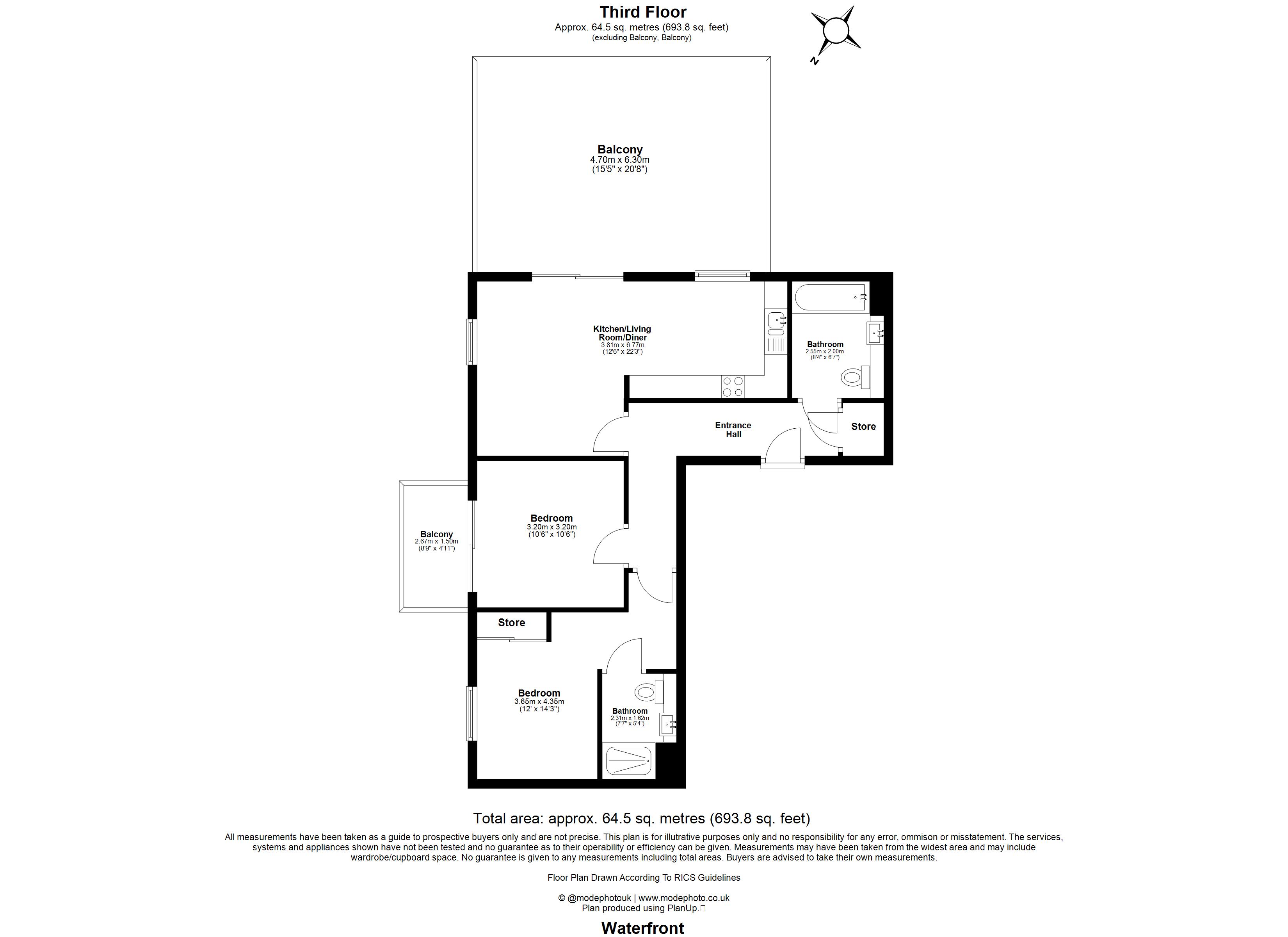 32 Waterfront Court, Hazlemere Marina, Waltham Abbey floorplan
