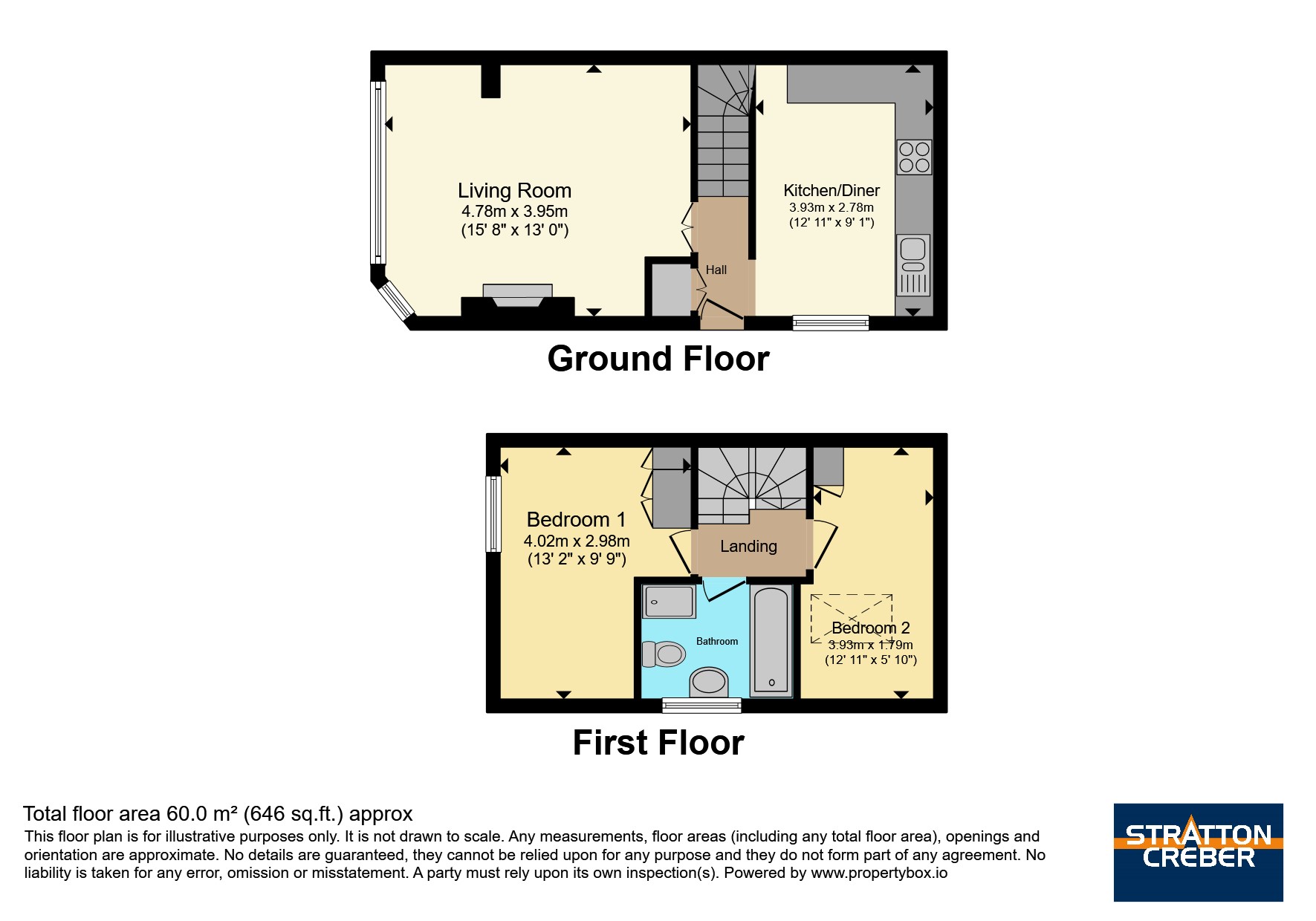 6 Tregonhay Cottages,, Upton Cross, Cornwall floorplan