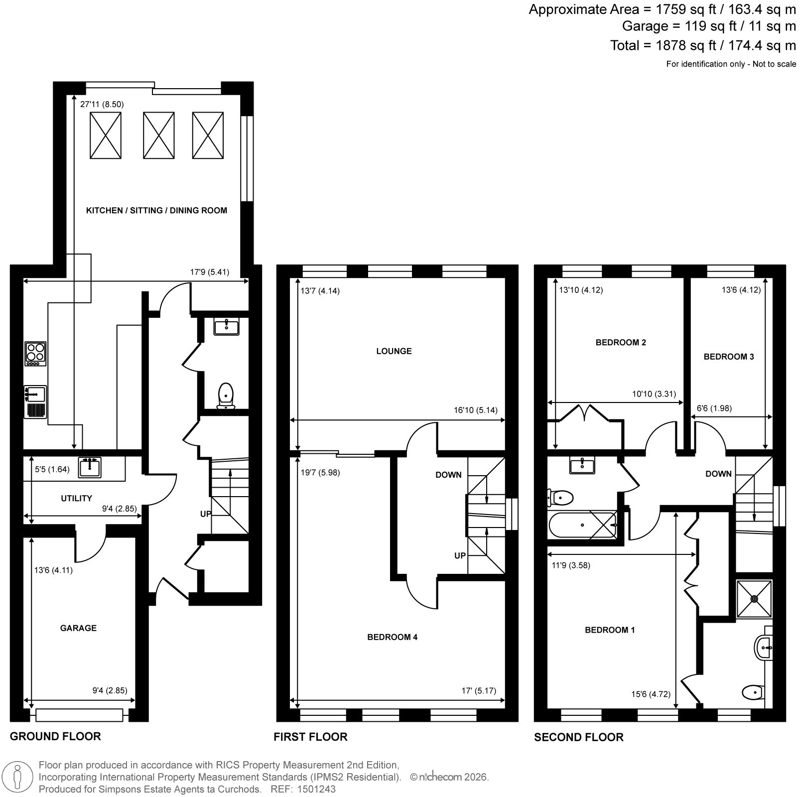 18, Meadow View, Chertsey floorplan