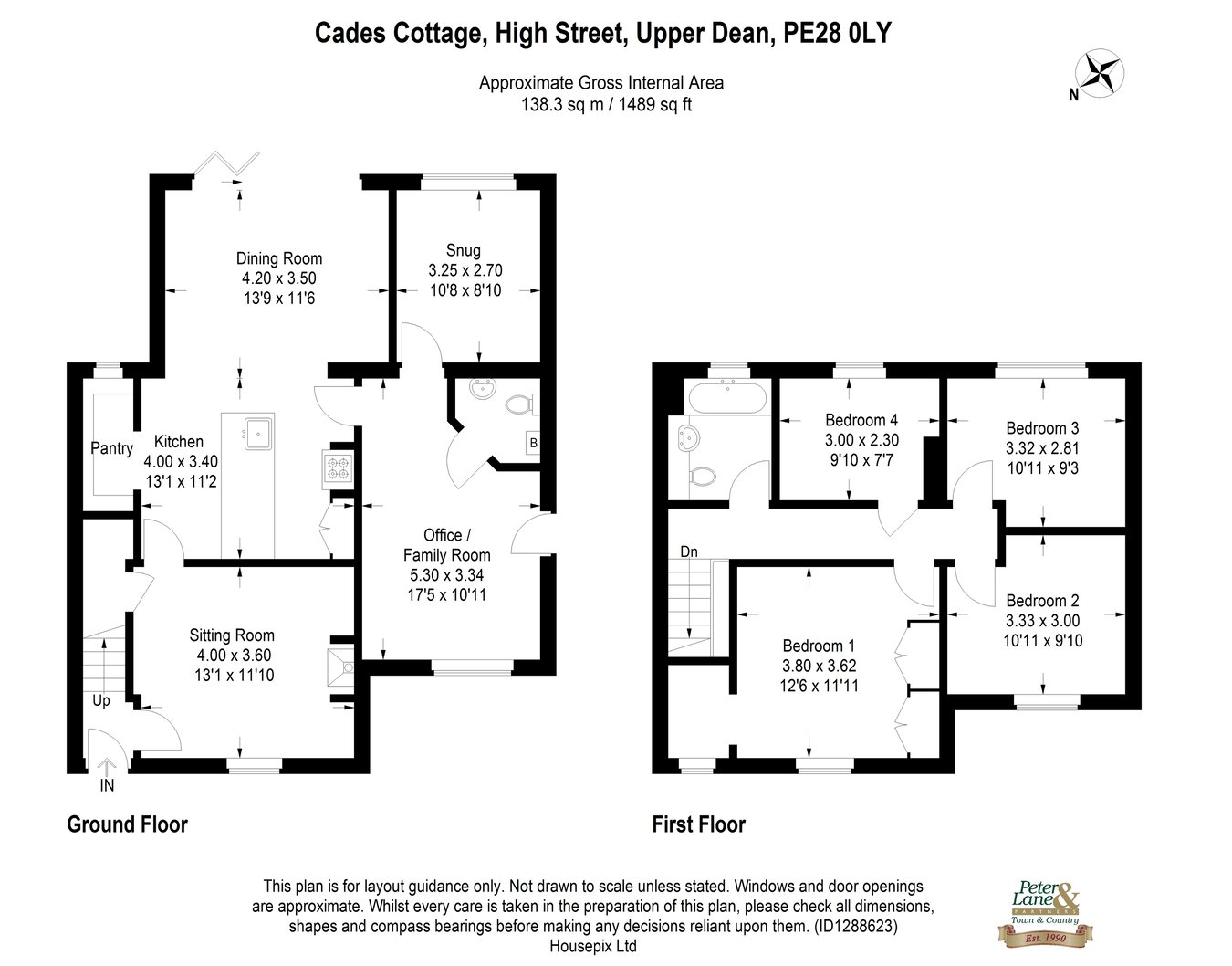 Cades Cottage, High Street, Huntingdon floorplan