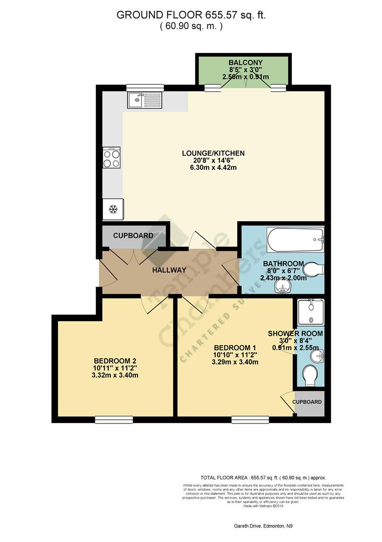 2 Bedrooms Flat for sale in Gareth Drive, Edmonton N9