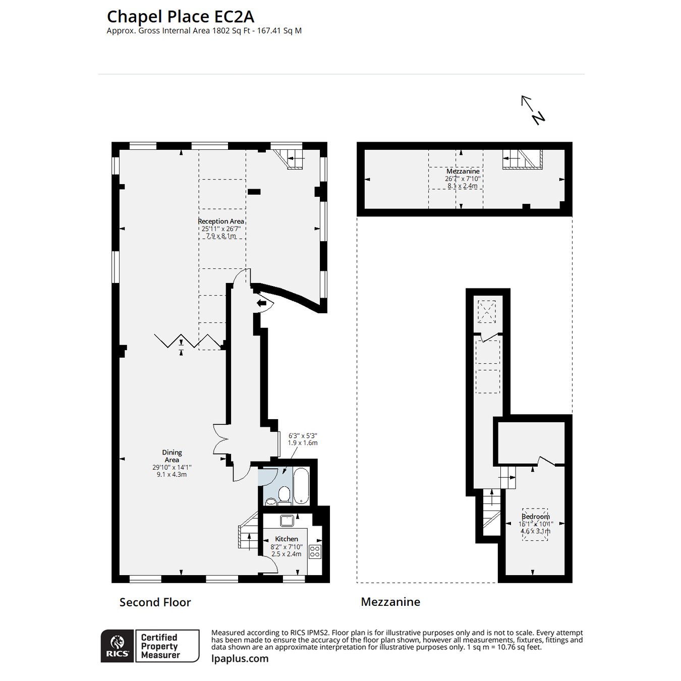 The Second Floor Unit, Mill House, London floorplan