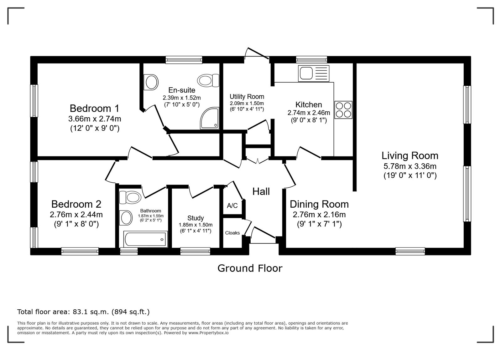 5, Ebrington Close, Broadway floorplan