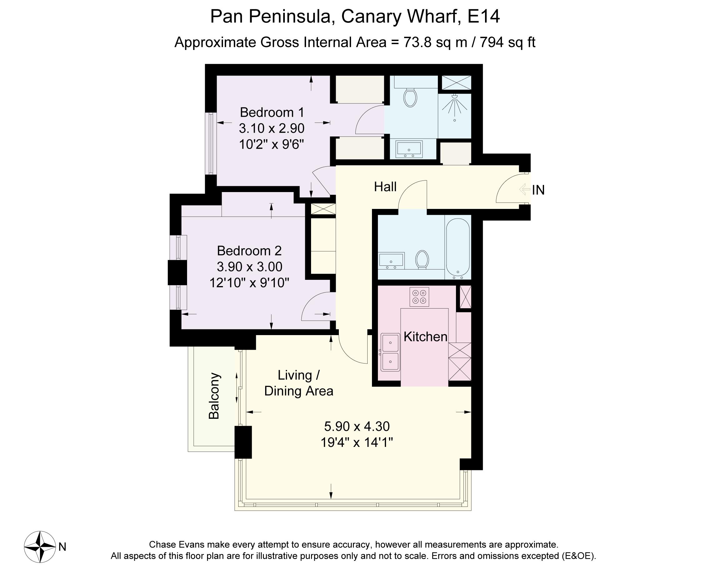 2 Bedrooms Flat to rent in West Tower, Pan Peninsula, Canary Wharf E14