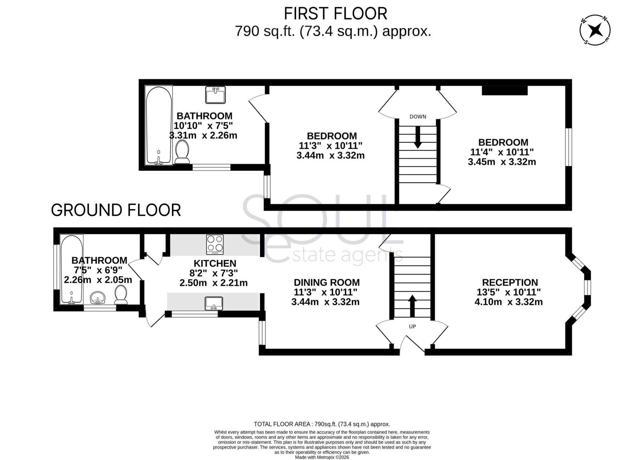 93, Northcote Road, New Malden floorplan