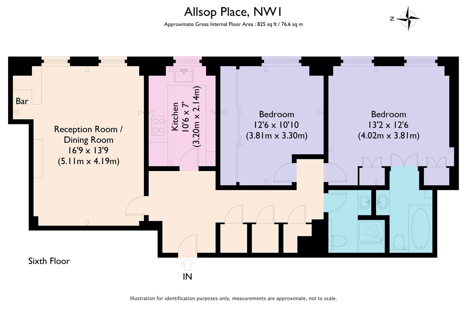 Flat 40,, Farley Court, London floorplan