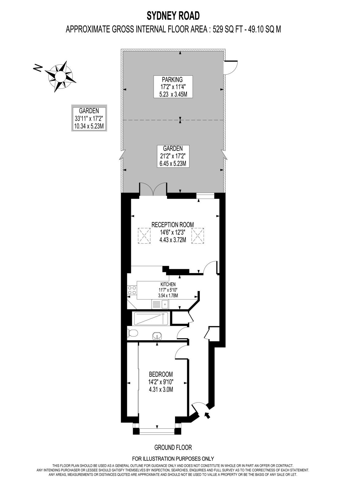 The Garden Flat, 106, Sydney Road, Raynes Park floorplan