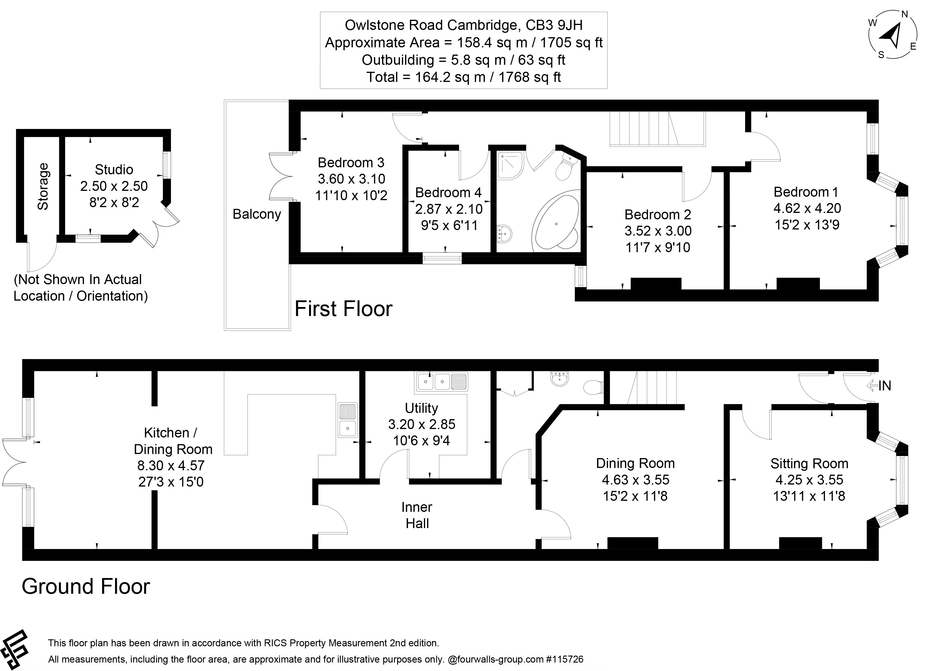 50, Owlstone Road, Cambridge floorplan
