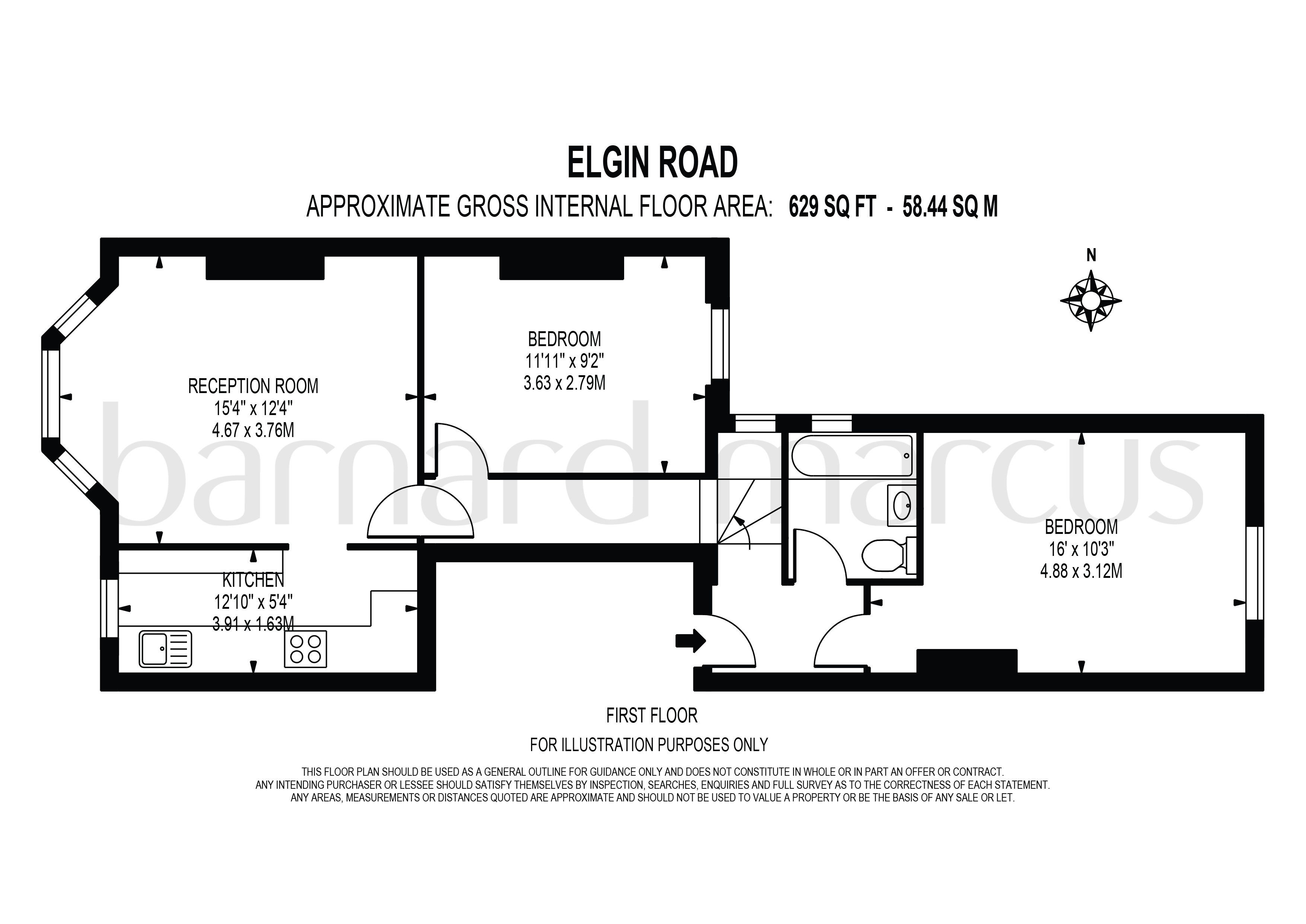 Flat 3, 24, Elgin Road, CROYDON floorplan
