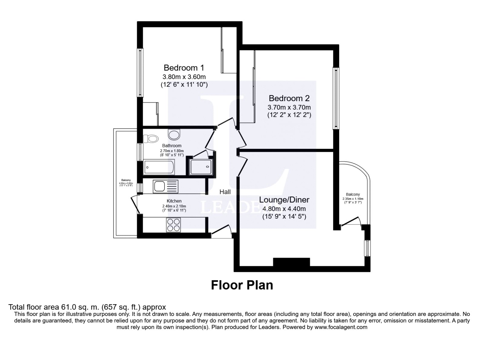 27, Withdean Court, Preston floorplan