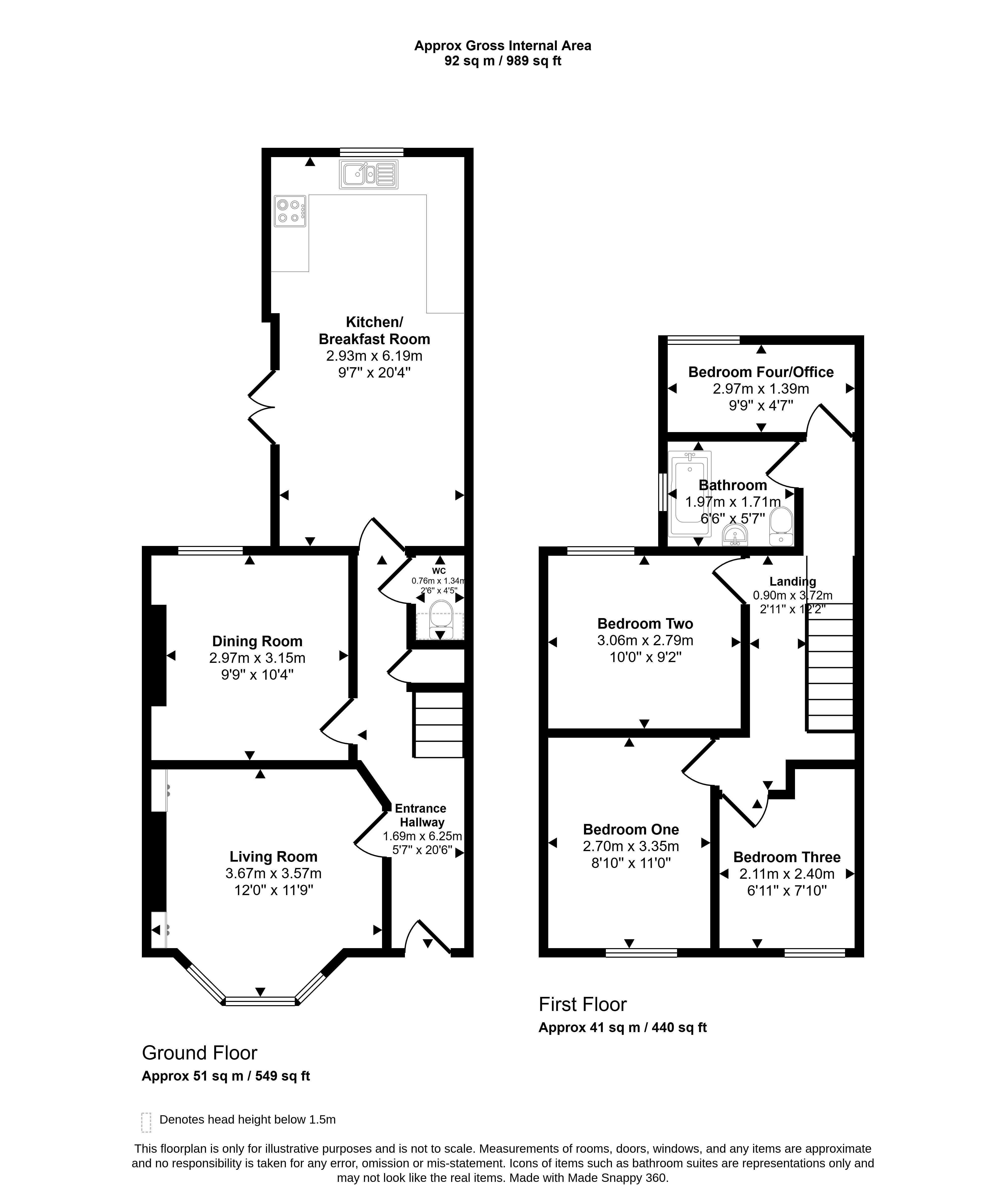 Stow Hill, Treforest Pontypridd floorplan