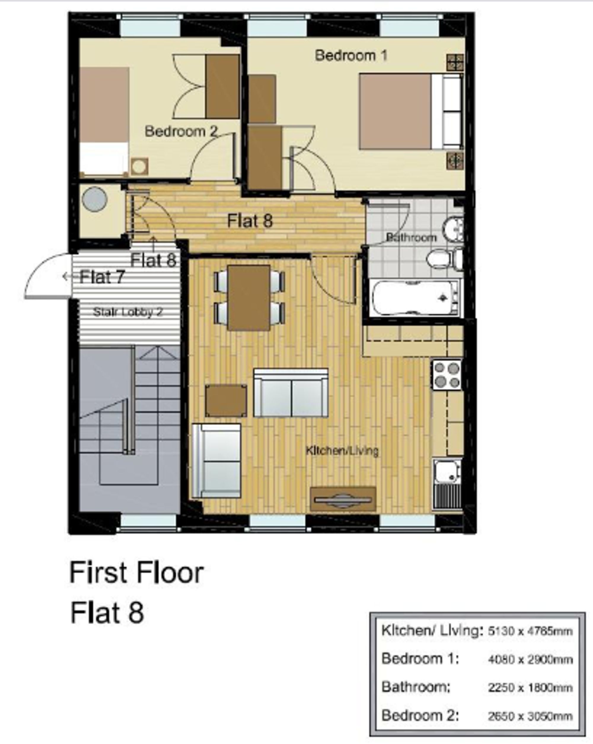 Flat 8, Colonial House Station Road, Leiston floorplan