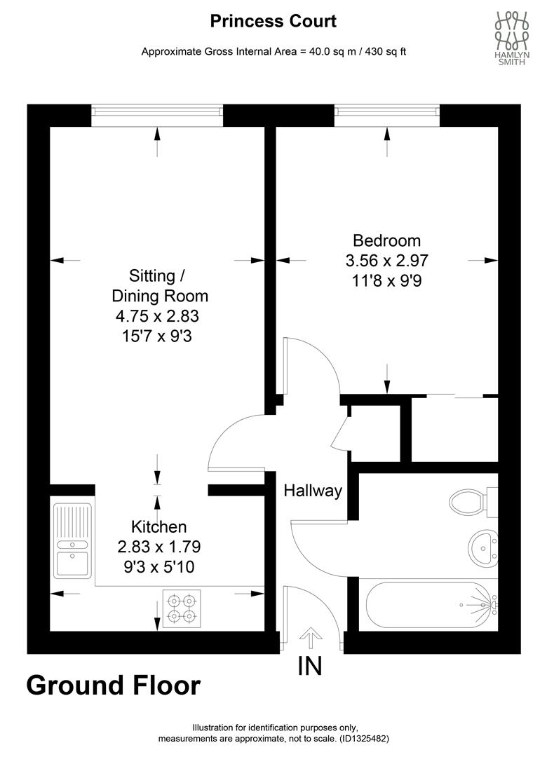 Flat 19, Princess Court, Gordon Road, Haywards Heath floorplan