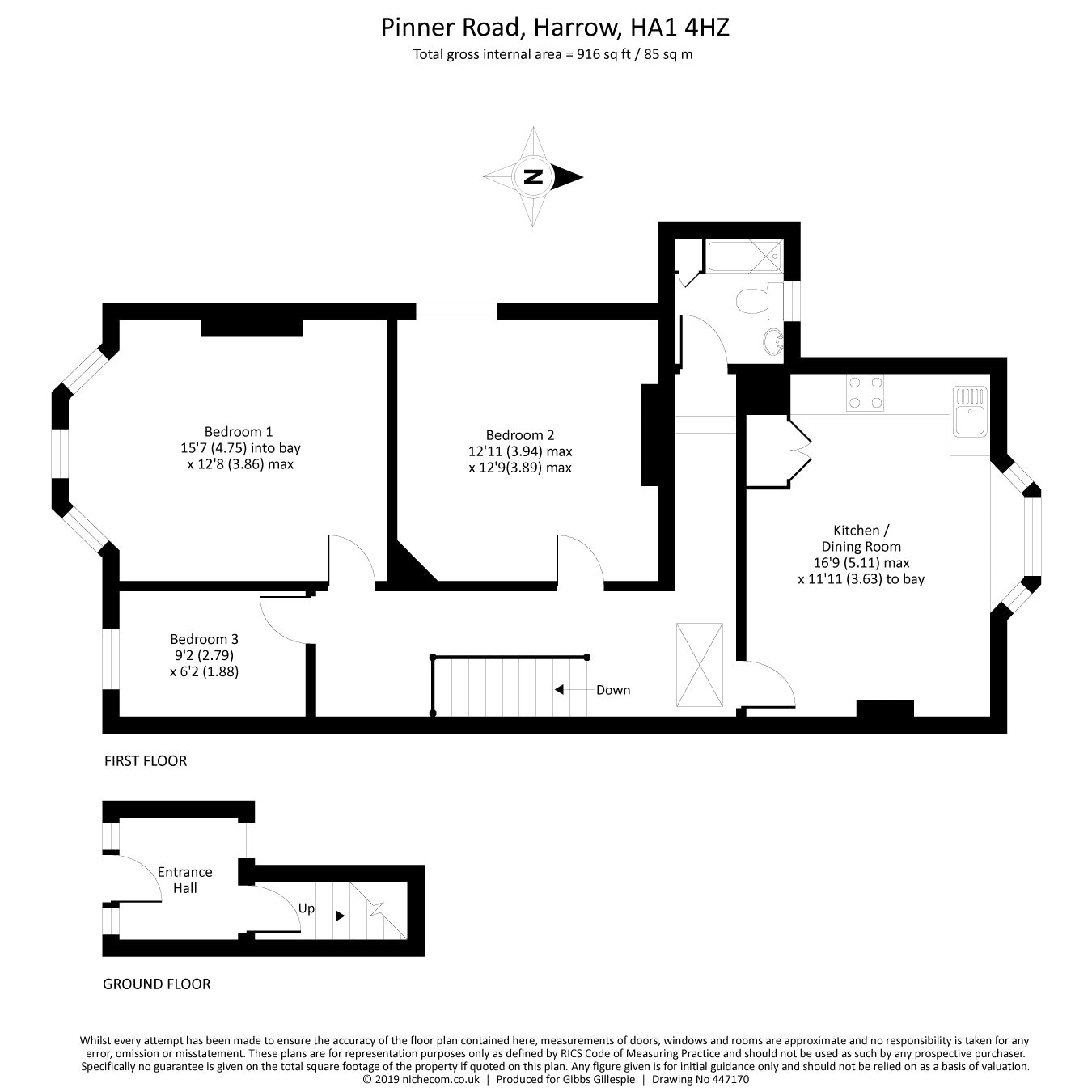 3 Bedrooms Flat for sale in Pinner Road, Harrow, Middlesex HA1