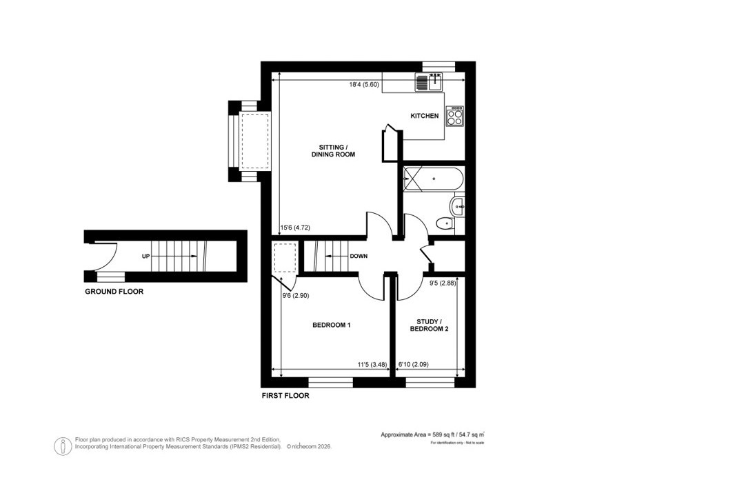 18, Crawshaw Road, Chertsey floorplan