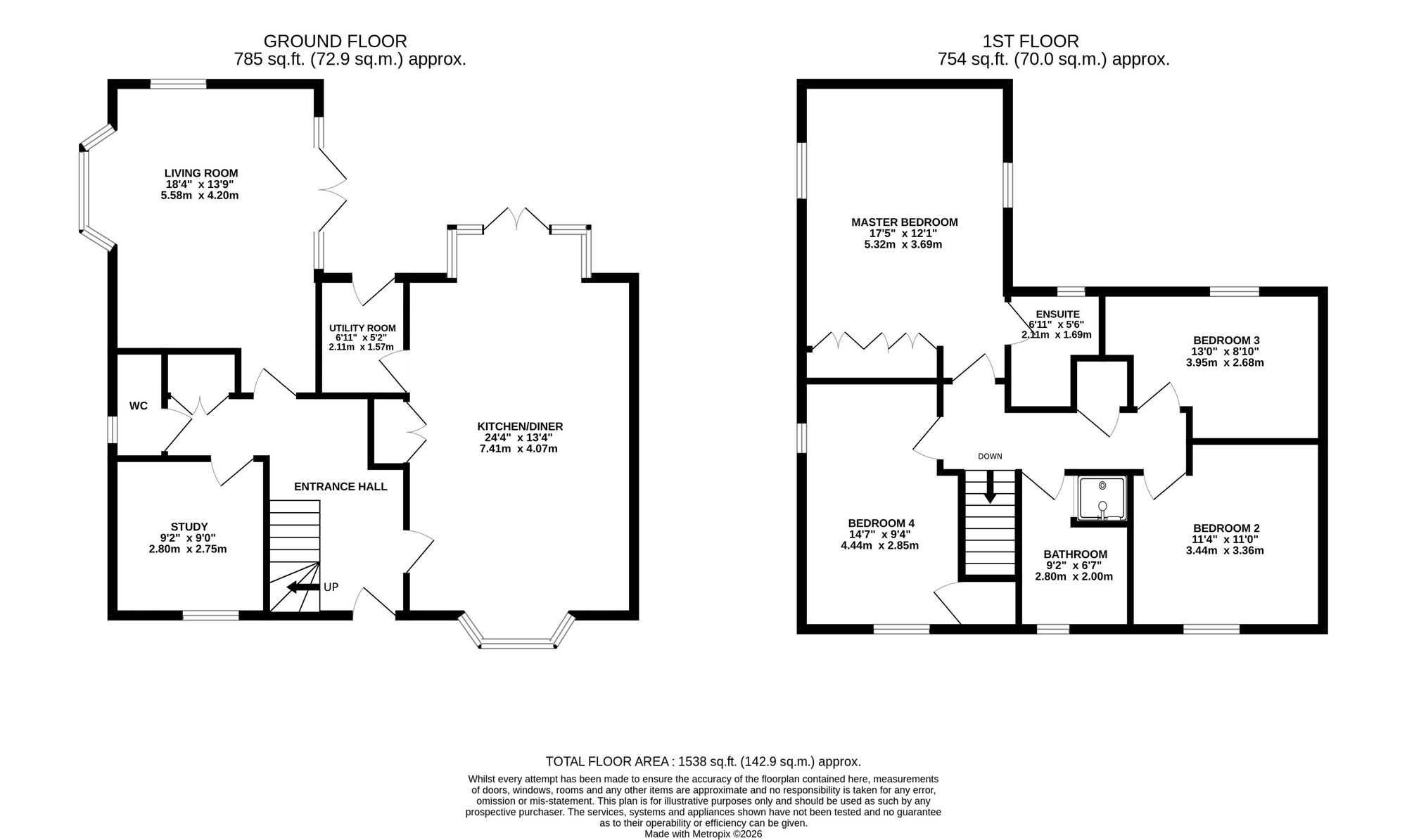 2 Parn Close, Crewe floorplan