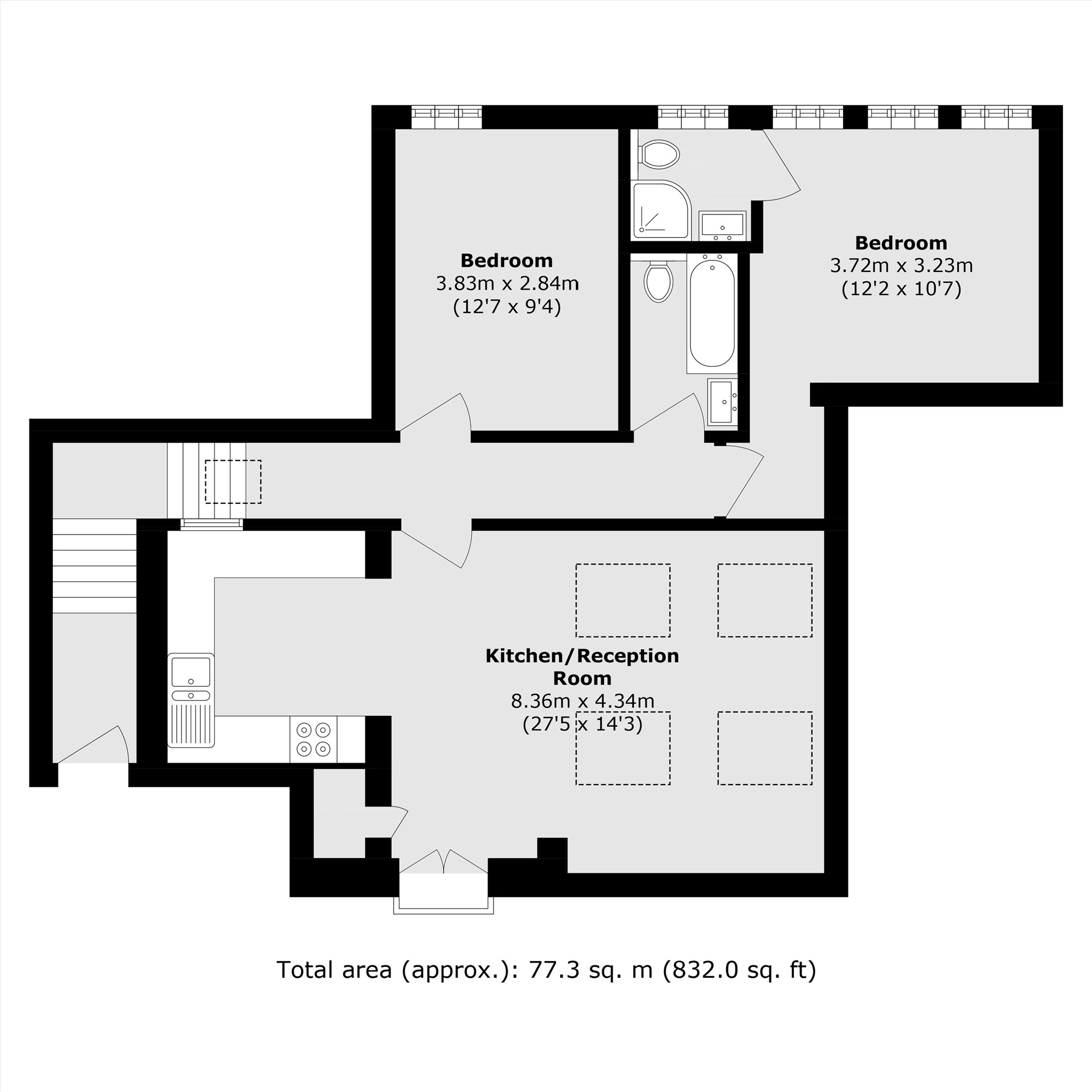 77C, Midmoor Road, London floorplan