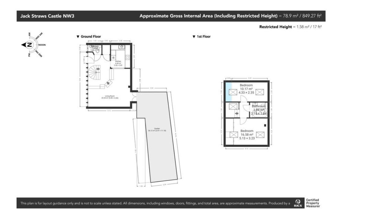 2, Jack Straws Castle, North End Way, Hampstead floorplan